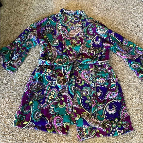 Vera Bradley Beautiful Plush Paisley Print Robe - Picture 5 of 5